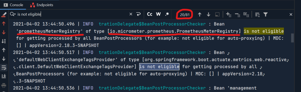 Spring Boot can not apply post processors to the meter registry